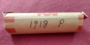 lot 13 image: 1918 Wheat Penny Roll