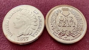 lot 47 image: (2) Indian Penny Style 1 oz Copper Rounds