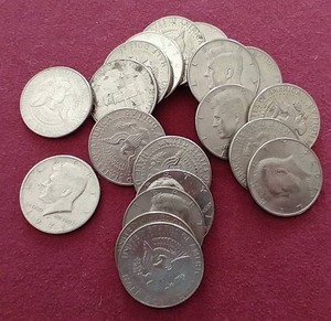 lot 74 image: (20) Kennedy Half Dollars