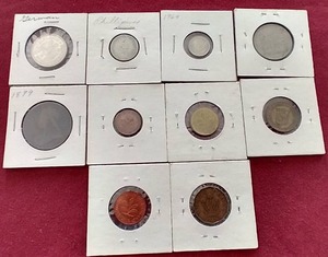 lot 91 image: (10) Foreign Coins in Flips
