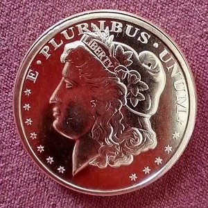 lot 95 image: Morgan Dollar Style 1 oz Copper Round