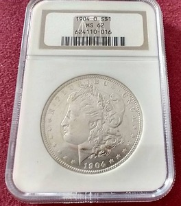 lot 113 image: 1904-O Morgan Dollar - NGC MS62