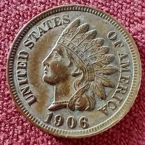 lot 122 image: Really Nice 1906 Full Liberty Indian Penny