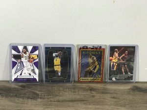 lot 203 image: Lot of 4 Collectible Basketball Trading Cards - see description for more info