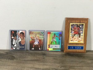 lot 204 image: Lot of 4 Collectible Basketball Trading Cards - see description for more info