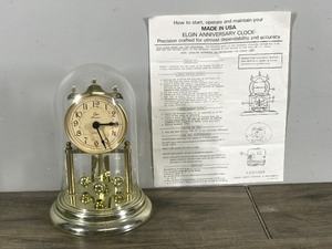 lot 229 image: Elgin Anniversary Dome Clock  Quartz Battery Operated With Manual