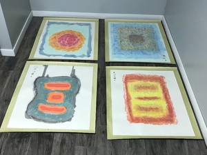 lot 239 image: 4 - Large Pieces of Artwork
