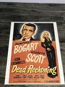 lot 248 image: Movie Poster - Dead Reckoning with Humphrey Bogart and Lizabeth Scott