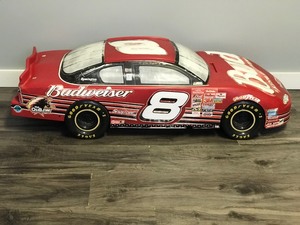 lot 23 image: Large Plastic Size Nascar Dale Earnhardt Jr. #8 Budweiser Race Car - 42 long x 15 wide x 12 tall