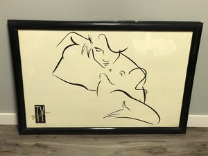 lot 361 image: Framed Picture by Ty Wilson - The Kiss
