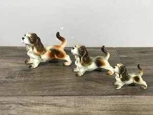 lot 178 image: 3 -,Vintage Basset Hound Dog Figurines  Japan