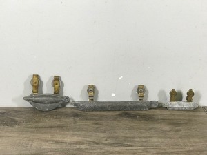 lot 176 image: 3 - Vintage Fishing Trolley Weights  - Lead & Brass
