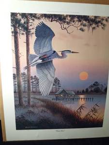 lot 120 image: 1988 Signed and numbered Misty Blue conservation edition print by Raedeke 10200