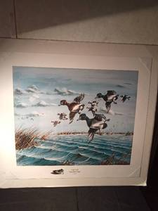 lot 130 image: 1995 Signed Swift Ditch Lake of the Woods print by Heath Foss