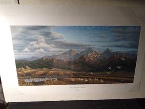 lot 136 image: 2003 Signed The Freedom Fields print by Rick Kelley