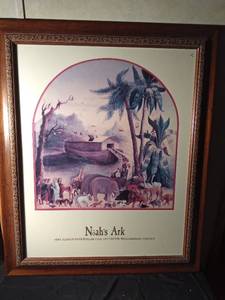 lot 138 image: Framed Noahs Ark Abby Aldrich Rockefeller Folk Art Center, Williamsburg, Virginia Print