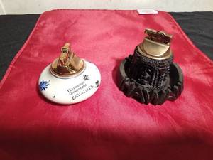lot 165 image: Ceramic lighter and Hawaiian Lava lighter and dish