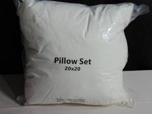 lot 39 image: 2 Pack Down Alternative Throw Pillow Insert BOKSER HOME