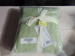 lot 56 image: FullQueen100% French Linen Duvet Cover  BOKSER HOME Matcha