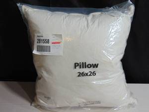lot 122 image: 1 Down Alternative Throw Pillow Insert 26x26 - Dirty  BOKSER HOME