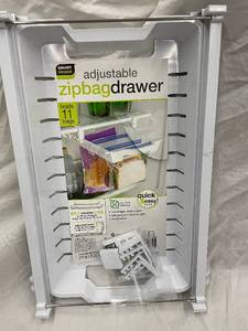 lot 39 image: Smart Design ZipBag Drawer Adjustable - Holds 11 Bags for Kitchen Pantry Organizer