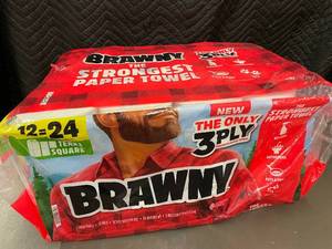 lot 106 image: Brawny Tear-A-Square 3-Ply Paper Towels 12 Double Rolls (Equals 24 Regular Rolls)