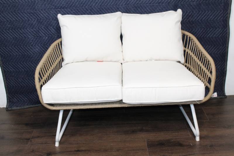 lot 133 image: Outdoor Patio Loveseat with Cushions