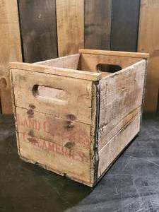 lot 7 image: Solid Land o Lakes Creameries Wooden Crate 13x 11 x 9