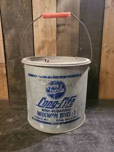 lot 8 image: Mid Century Frabills Minnow Bucket  with inner piece