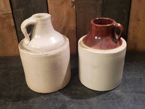 lot 13 image: 2 unique Early 20th Century Shoulder Jugs