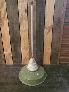 lot 15 image: Solid Porcelain Enamel Barn Light with Hardware