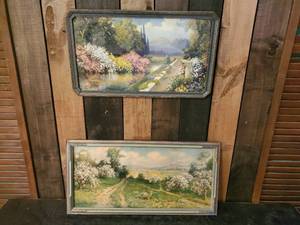 lot 39 image: 2 Very Collectible Gorgeous Vintage Framed Lithographs signed Atkinson Fox John Drescher Co. Inc