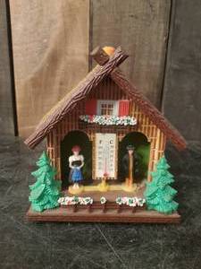 lot 48 image: Classic German Weather House Used to predict Humidity