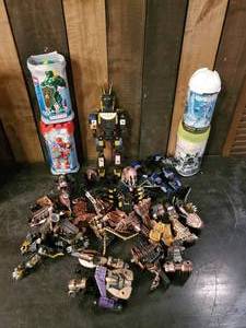 lot 77 image: Various Lego parts and pieces some still with Box Rascus, Santis  and Bionics