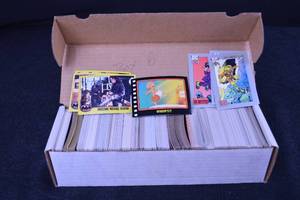 lot 109 image: DC Comics Trading Card Lot - Behind-the-Scenes Michael Keaton, Whoops, Mxyzptlk