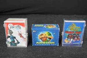 lot 120 image: Topps Flintstones Movie Cards Complete Set - Robots Movie Premium Cards - Raisins World Tour