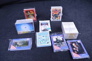 lot 131 image: Vintage The Collectors Card Sets Lot - 9 Packs NHL Hockey, The White House, High School Heroes
