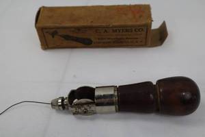 lot 174 image: C.A. Myers Co. Lock Stitch Sewing Awl - Harness Leather Repair Tool