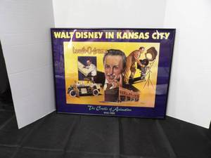 lot 24 image: Walt Disney Laugh-O-Grams Poster 26x20 Framed The Cradle of Animation 1910-1923
