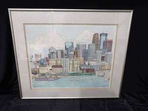 lot 27 image: Linda Koutsky Cityscape Limited Edition Print 343980 Size 36x30