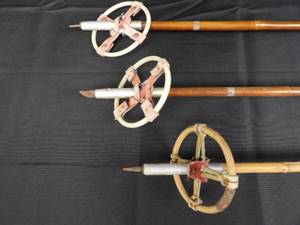 lot 28 image: Vintage Skiing  Walking Poles - Lot of 3