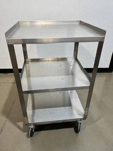 MSRP $500&nbsp;Lakeside® 359 Square Stainless Steel Mobile Equipment Stand, 3 Shelves, 300 lbs. Capacity 18"x16"x30" Great Condition!
