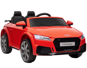 lot 4 image: Aosom 6V Kids Electric Ride On Car, Licensed Audi TT RS with Suspension System and Remote Control, Horn, 5 Songs, Lights, MP3 Player, Red