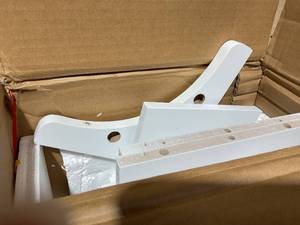 lot 107 image: HOMCOM Over The Toilet Bathroom Cabinet, Freestanding Bathroom Storage Organizer with Adjustable Shelves, Toilet Rack, White 35 x 9 x 41