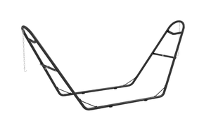 lot 112 image: Outsunny Hammock Stand, Portable Adjustable Steel Frame Hammock Stand, Weather Resistant, 10.3, 550 lbs. Capacity, Black