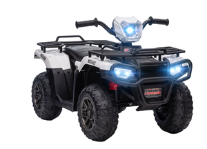 lot 28 image: Aosom 12V Electric Toy Car with Forward Backward Function, Music, LED Headlights, for Ages 3-5 Years, White