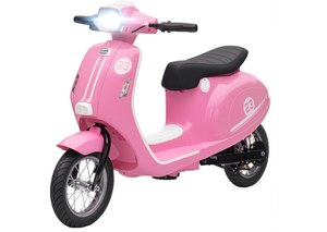 lot 38 image: Qaba 24V Kids Motorcycle with 3-Speed, Electric Motorcycle with Rear Suspension and LED Lights for 8-12 Years Old, Pink