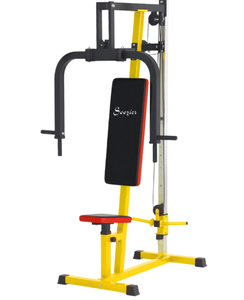 lot 45 image: Soozier Chest Fly and Chest Press Machine for Back, Pectoral, Rear Deltoid and Shoulder Training, Yellow (Missing Part 37)