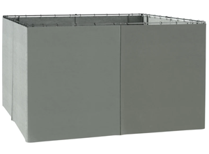 lot 233 image: Outsunny 9.84 x 11.8 Gazebo Sidewall Set with HooksC-Rings, Gray (Cover Only)