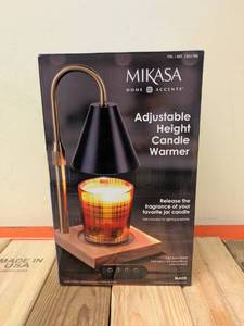 lot 81 image: MIKASA HOME ACCENTS ADJUSTABLE HEIGHT CANDLE WARMER BLACK